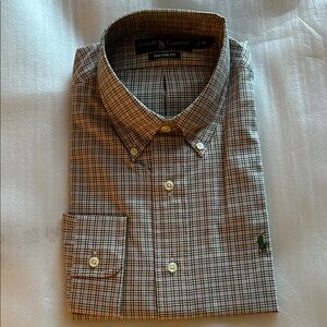Ralph Lauren Green and Brown Checkered Shirt - new with tags
